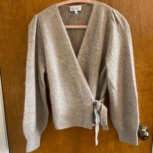 And Other Stories Oatmeal Wrap Sweater Size Small
